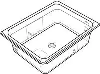 Rubbermaid 1/2 Size, Cold Food Pan Clear 1