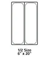 Rubbermaid 1/2 Size Long, Cold Food Pan, 4" Clear 1