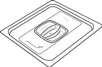 Rubbermaid 1/2 Size Long, Cold Food Pan Cover, Clear 1