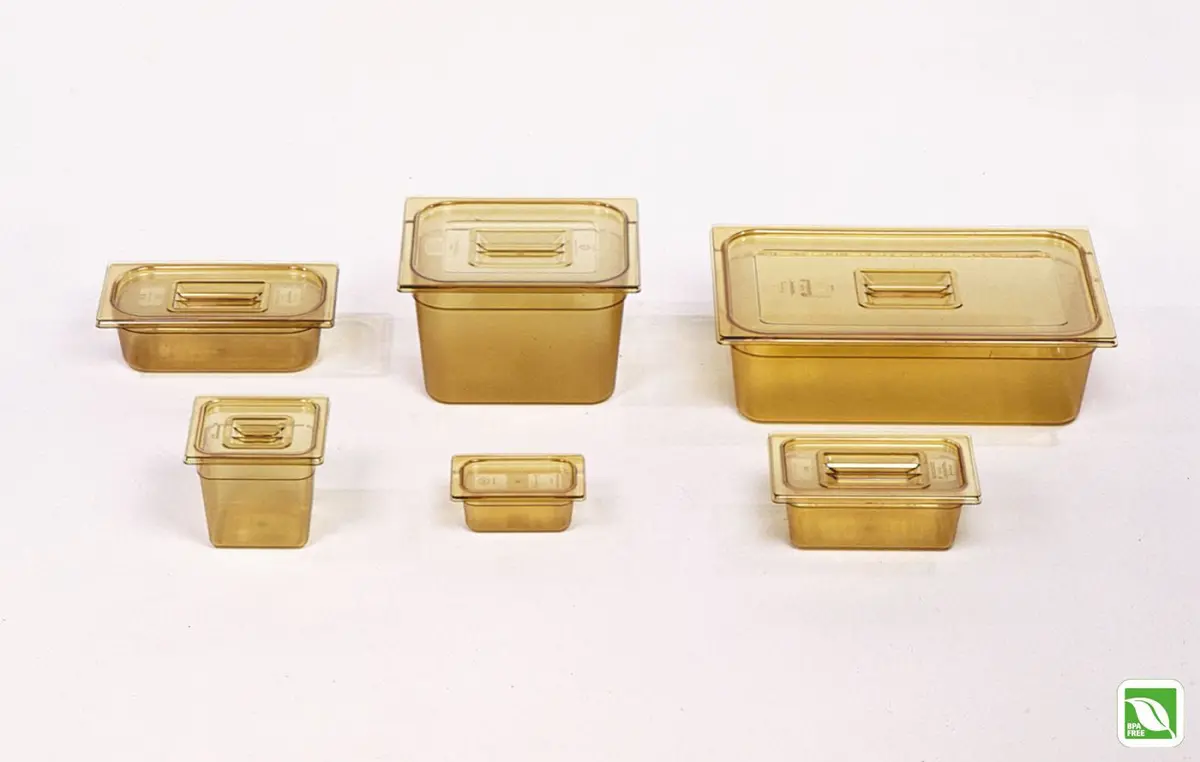 Rubbermaid 1/9 Size, Hot Food Pan , Amber 1