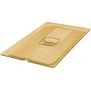 Rubbermaid 1/6 Size, Hot Food Pan Cover,  Notched, Amber 1