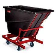 Rubbermaid Self Dumping Hopper W/Four 6" Dia Polyolefin Casters 1