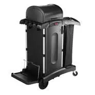 Rubbermaid High Security Executive Janitorial Cleaning Cart, Black 2