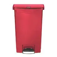 Rubbermaid Slim Jim® Resin Front Step Bin Red(`6144) 1