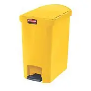 Rubbermaid Slim Jim® Resin End Step Bin Yellow 1