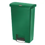 Rubbermaid Slim Jim® Resin Front Step Bin Green(6144) 1