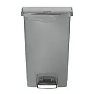 Rubbermaid Slim Jim® Resin Front Step Bin Gray(`6144) 1