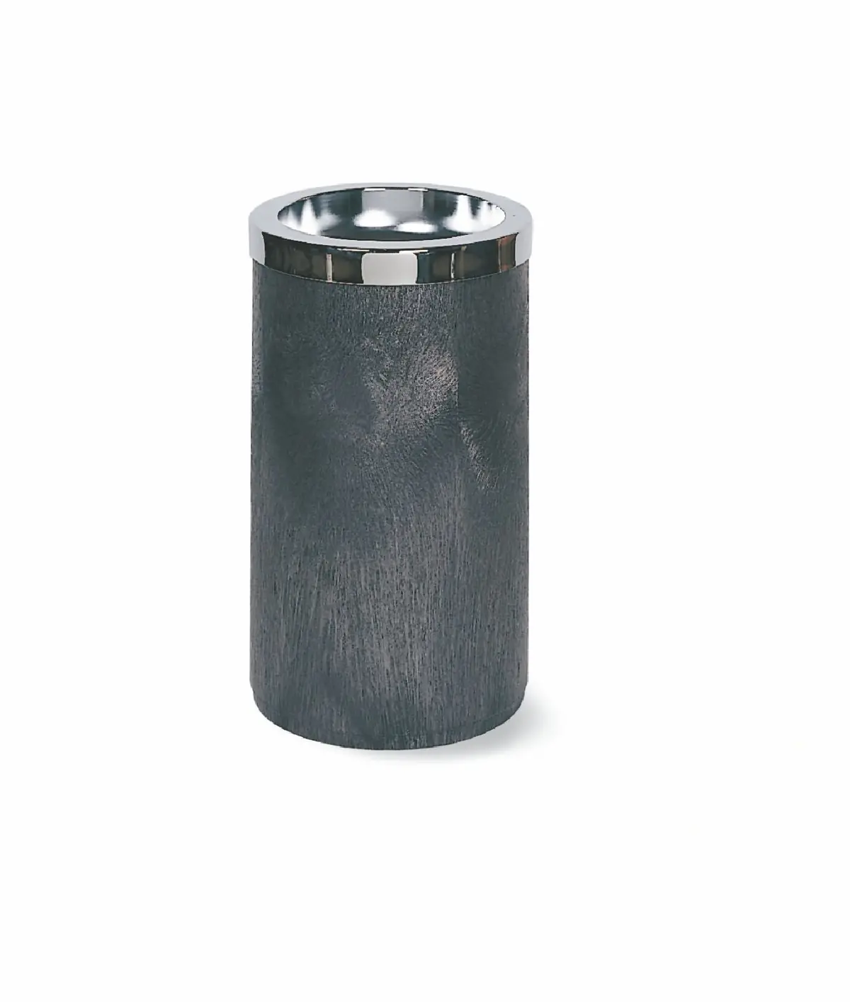 Rubbermaid Duramold Smoking Urn W/Metal Ashtray Top Black/Chrome 11½"X19½" 1