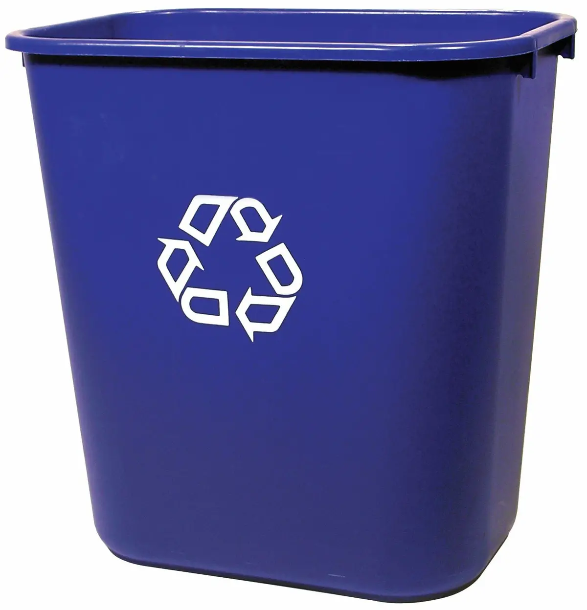 Rubbermaid Wastebasket Rect 28-1/8Qt W/U-Recycle Symbol 1