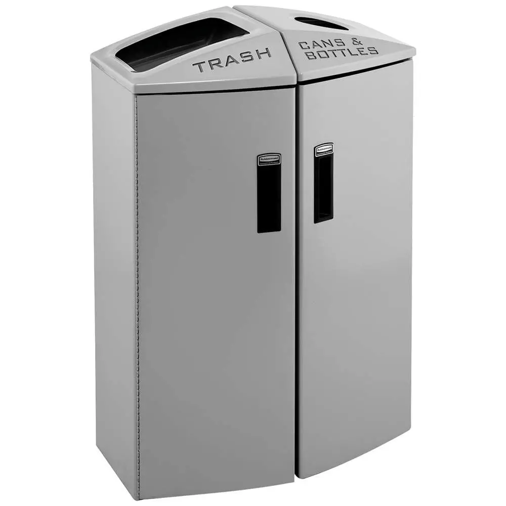 Rubbermaid 2 Stream 2X11.5 Gal. Trash/Cans/Bottles Recycling Containers 1