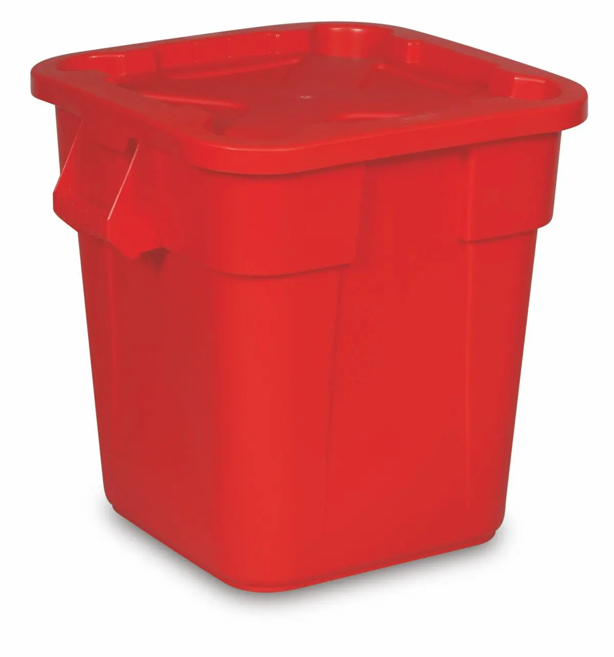 Rubbermaid Sq Cont.28Gal W/Lid 3526/3529 Combo Pack Red 1