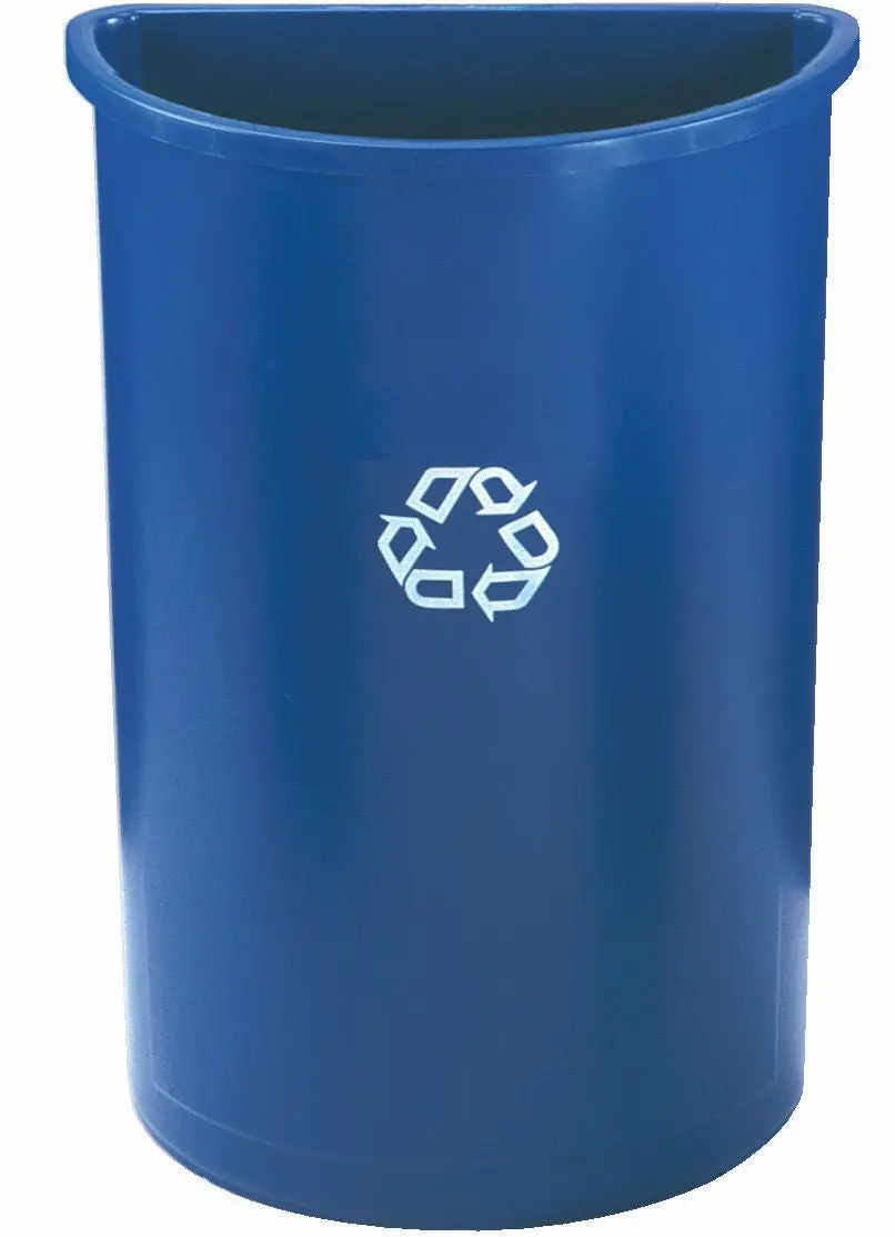 Rubbermaid Half Rd Recycling Container Blue 1