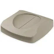 Rubbermaid Sq Cont.W/Swing Top 19Gal (Gray Cont. & Beige Cover) 1