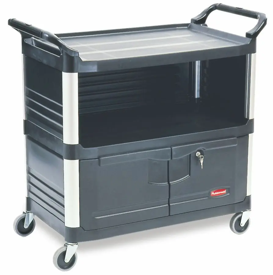 Rubbermaid X-Tra Equipment Cart Black 1