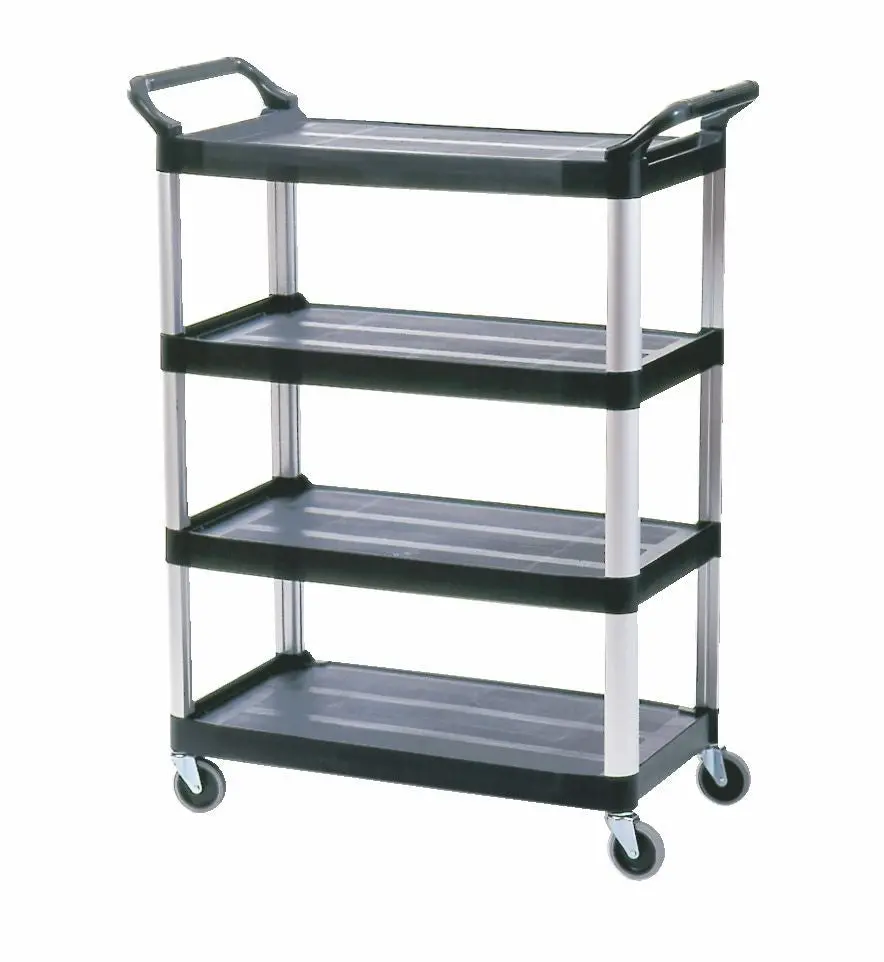 Rubbermaid X-Tra 4 Shelf Cart Black 1