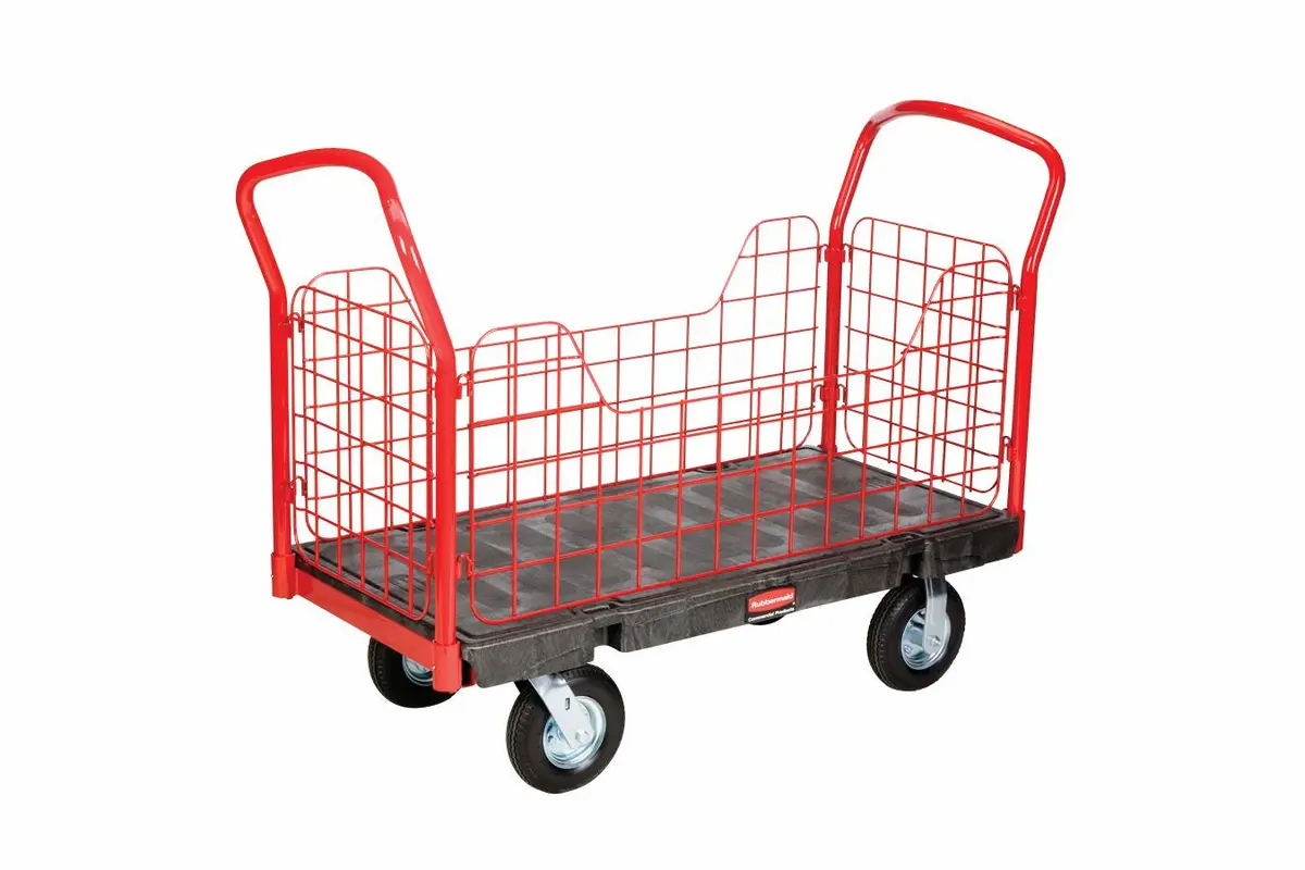 Rubbermaid Side Panel Platform Truck Black 1