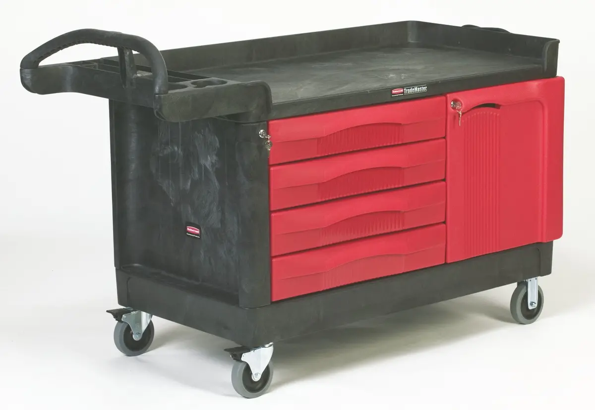 Rubbermaid 4-Drawer & Cabinet Black 1