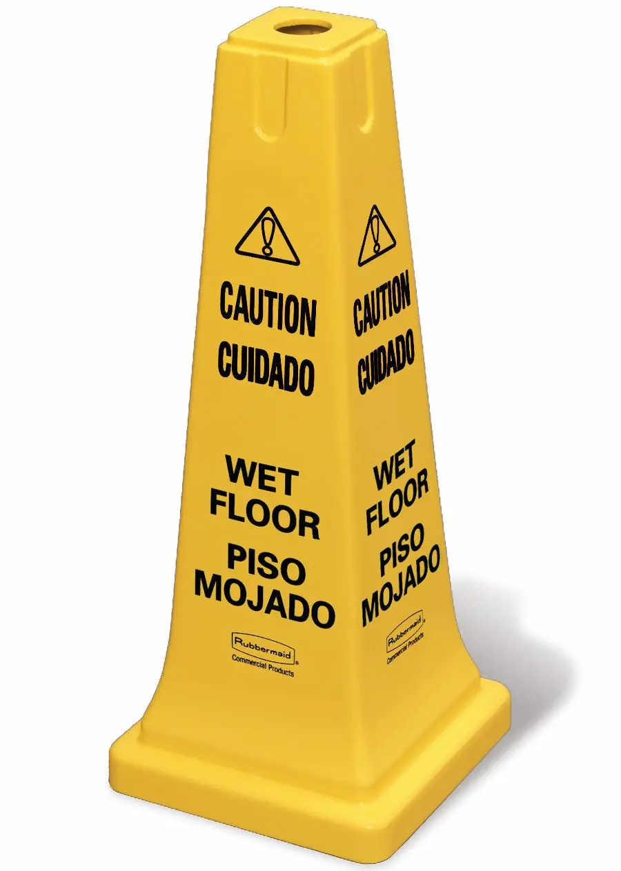 Rubbermaid Safety Cone Wet Floor Sign Yellow 1