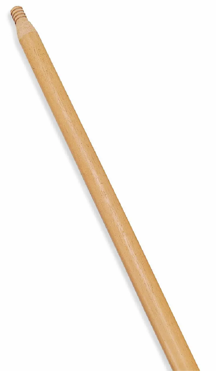 Rubbermaid 54" Wood Handle 15/16" Lacquer, Threaded 1