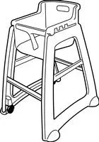 Rubbermaid Sturdy Chair Youth Seating W/O Wheels 1
