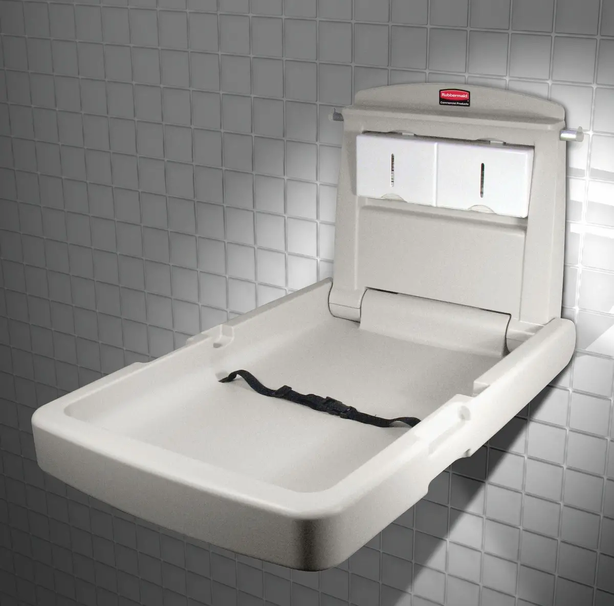 Rubbermaid Baby Changing Station Light Platinum 1