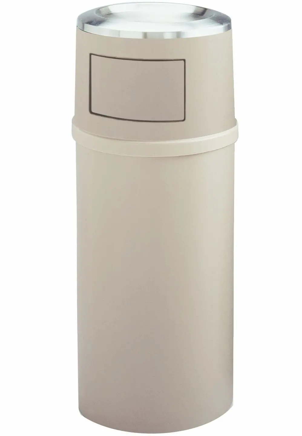 Rubbermaid Ash/Trash Container 25Gal W/Door Beige 1