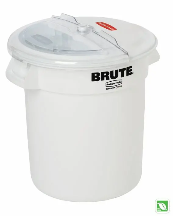 Rubbermaid Sliding Lid W/2 Cup Scoop 9G76 & 2610 B-Cont. White 1