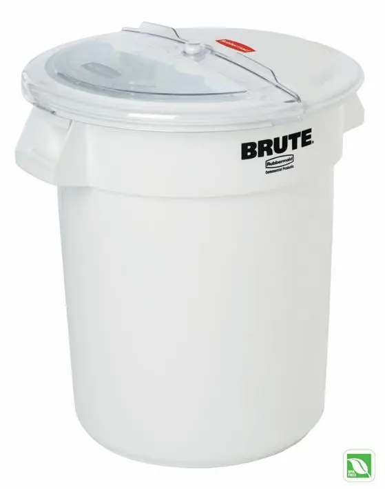 Rubbermaid Sliding Lid W/3 Cup Scoop 9G77 & 2620 B-Cont. White 1