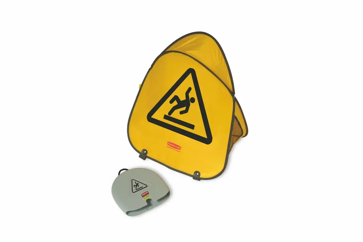 Rubbermaid Folding Safety Cone "Wet Floor" Symbol 1