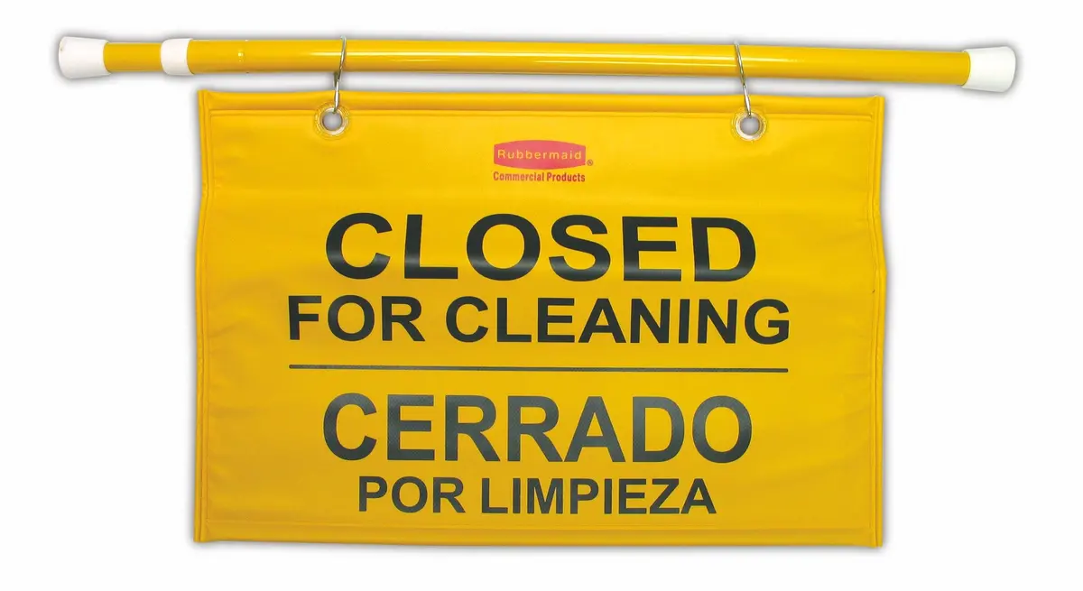Rubbermaid Site Safety Hanging Sign-"Closed For Cleaning" 1