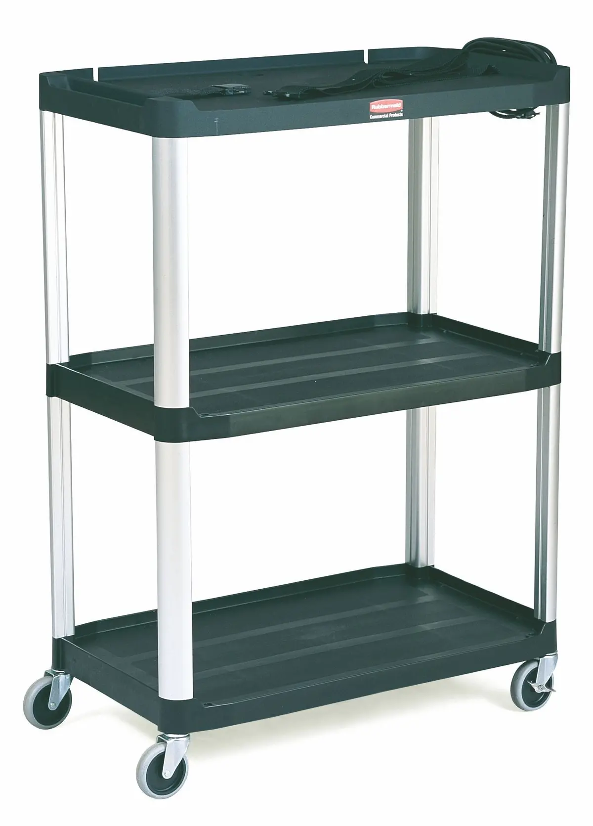 Rubbermaid Audio-Visual Cart, Open Cart With 3 Shelves 1