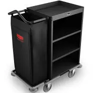 Rubbermaid Deluxe Compact Housekeepingcart Black* 1