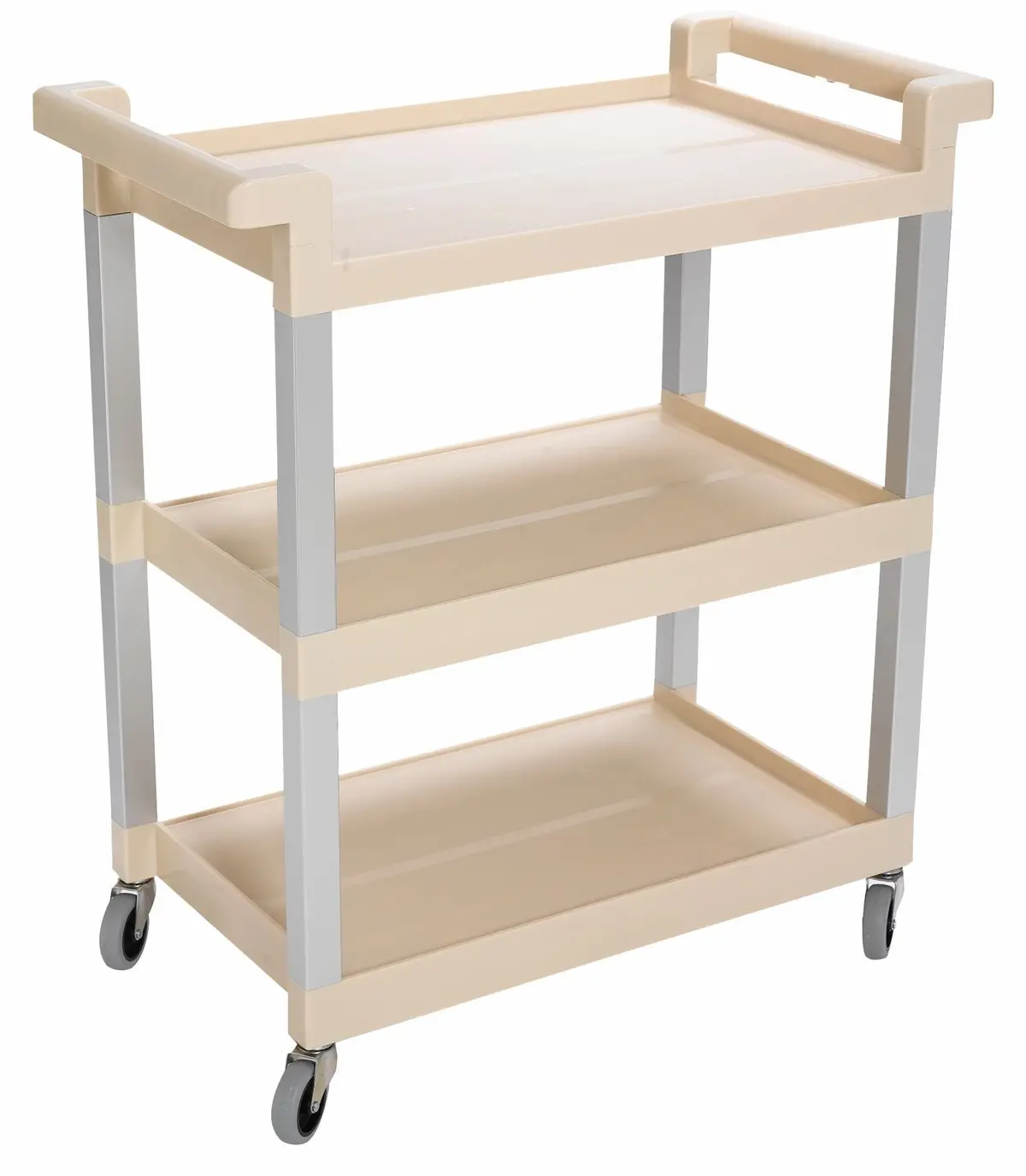 Rubbermaid Utility Cart W/3" Swivel Casters & Alum Upright Beige 1