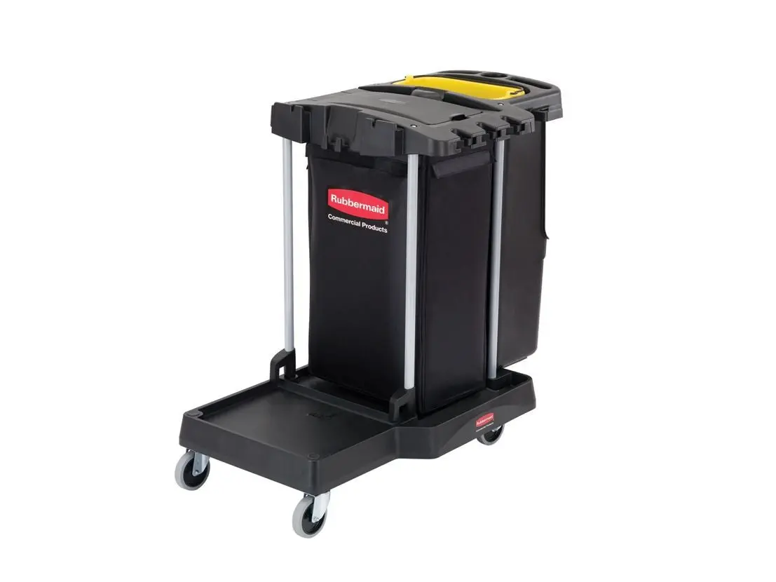 Rubbermaid Deluxe Compact Cleaning Cart 105.2X56.5X96.7Cm Black* 1