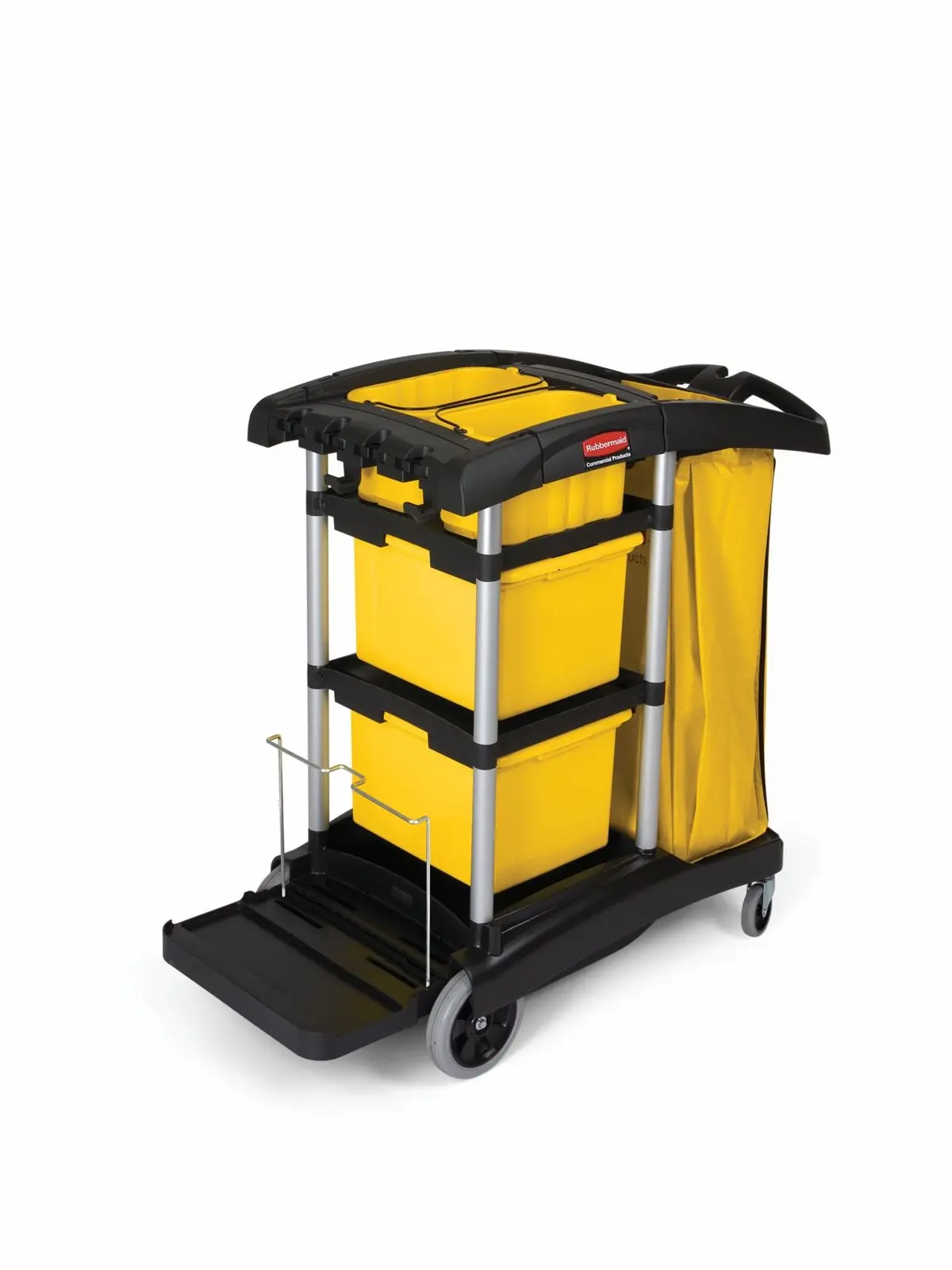 Rubbermaid Microfiber Cleaning Cart Black 1