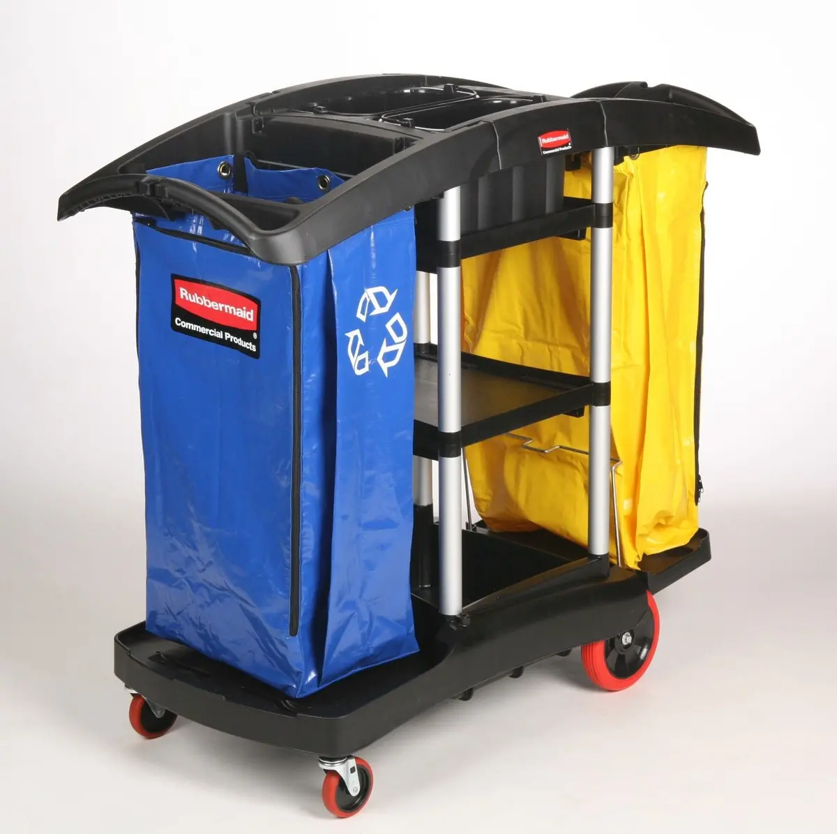 Rubbermaid Double Capacity Cleaning Cart Black 1