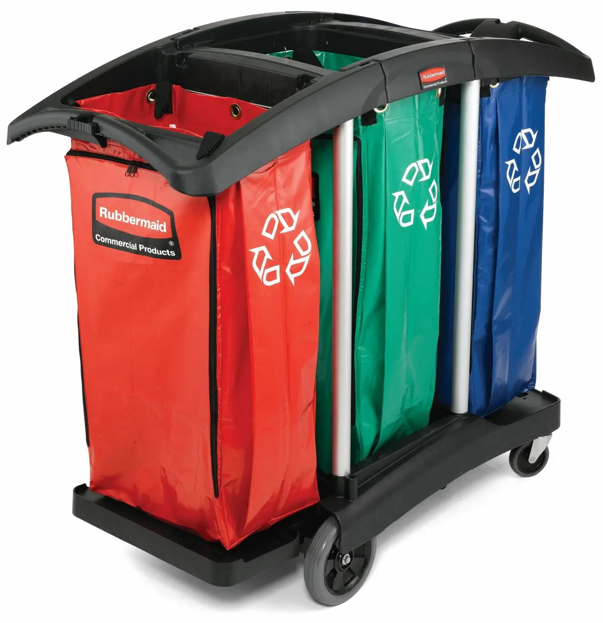 Rubbermaid Triple Capacity Cleaning Cart With Recycling Bag (3 Color) 51 1