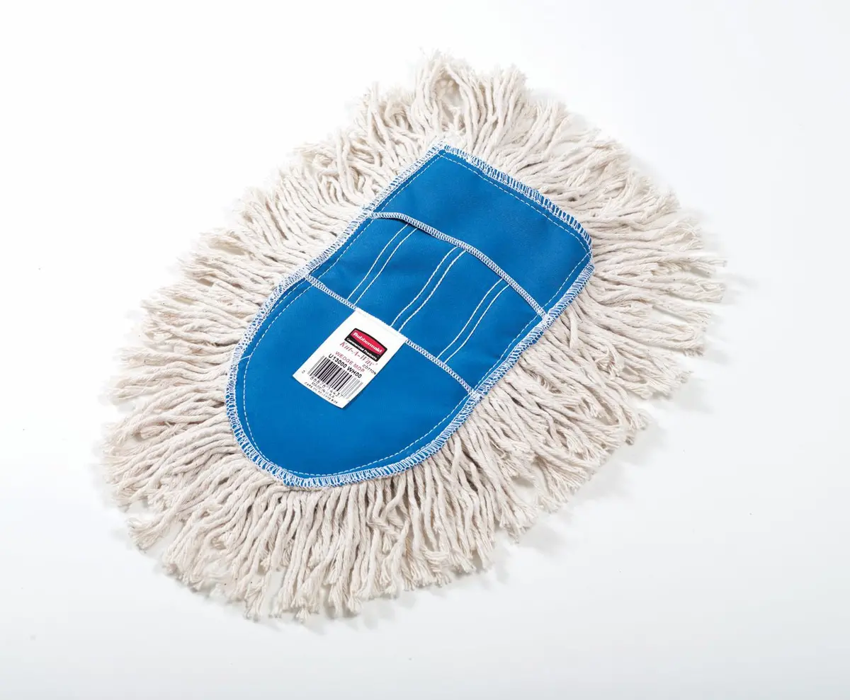 Rubbermaid White W/Blue Cut End Wedge Dust Mop For U110 1