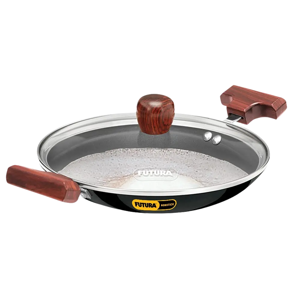 Hawkins Futura 0.9 Litre Nonstick Breakfast Pan With Glass Lid, Appachatty, Black (Nbfp09g) 1