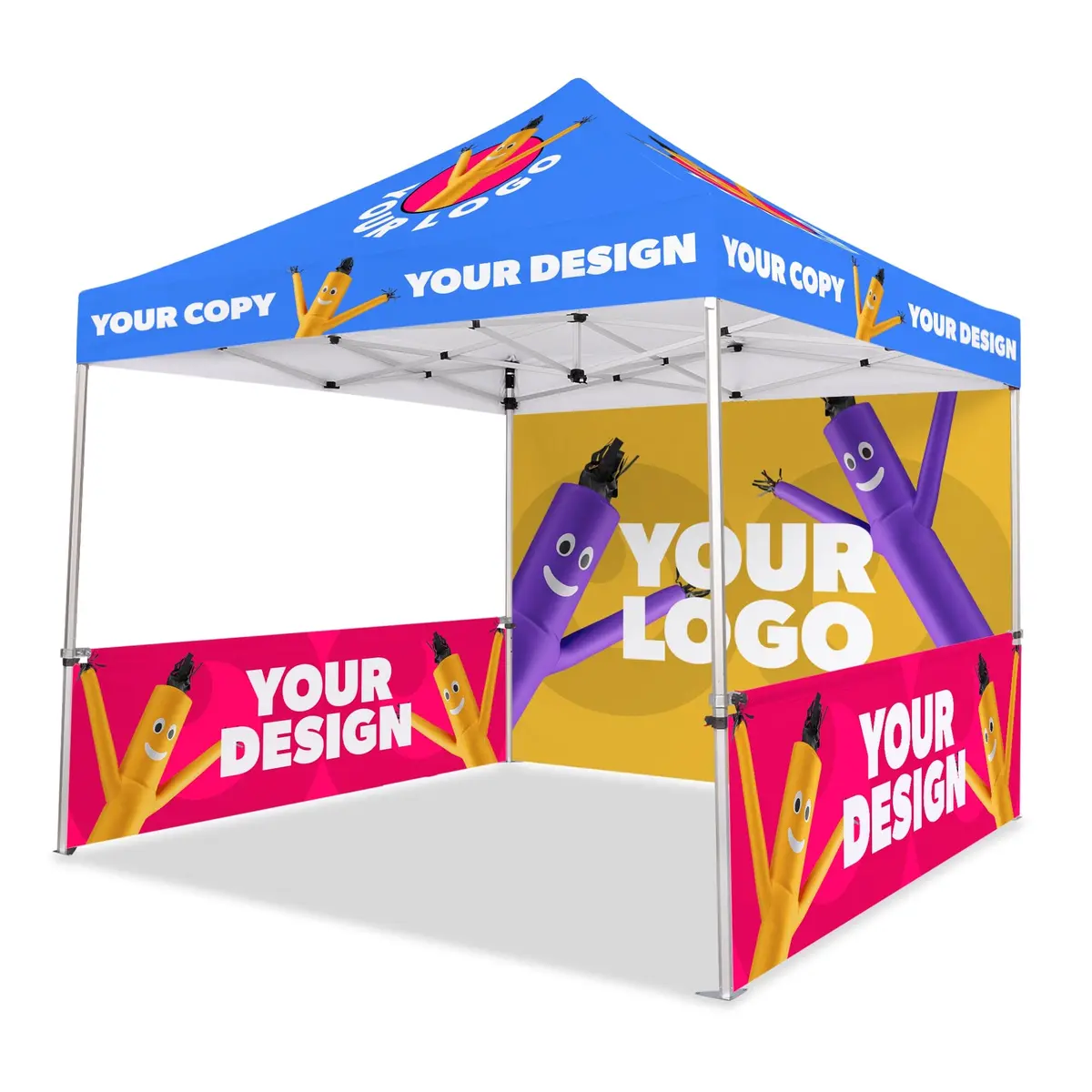 10X10 Custom Canopy Tent W/ Back & Side Walls 1