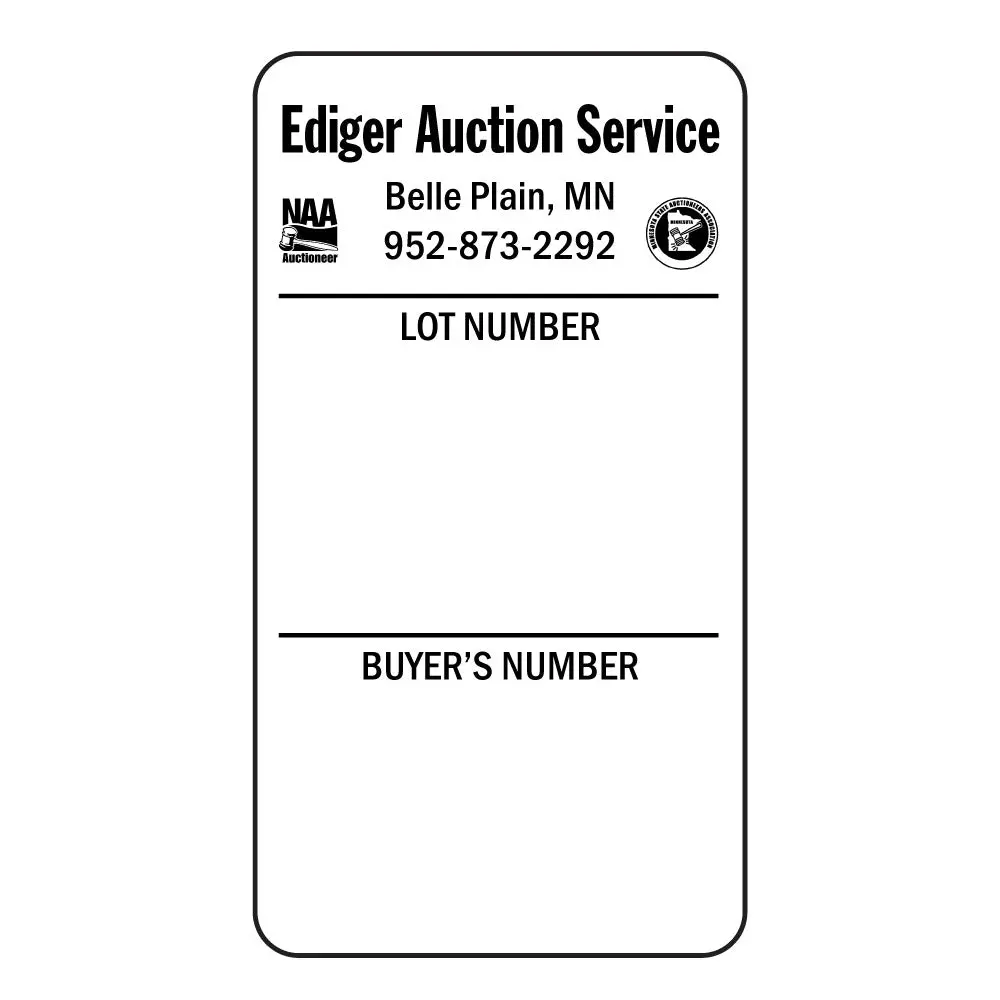 1-1/2" X 2-3/4" Custom White Label (1000 Labels) 1