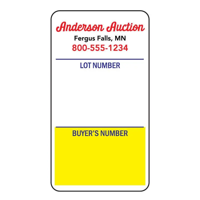 1-1/2" X 2-3/4" Custom White Label - Full Color Print (1000 Labels) 1