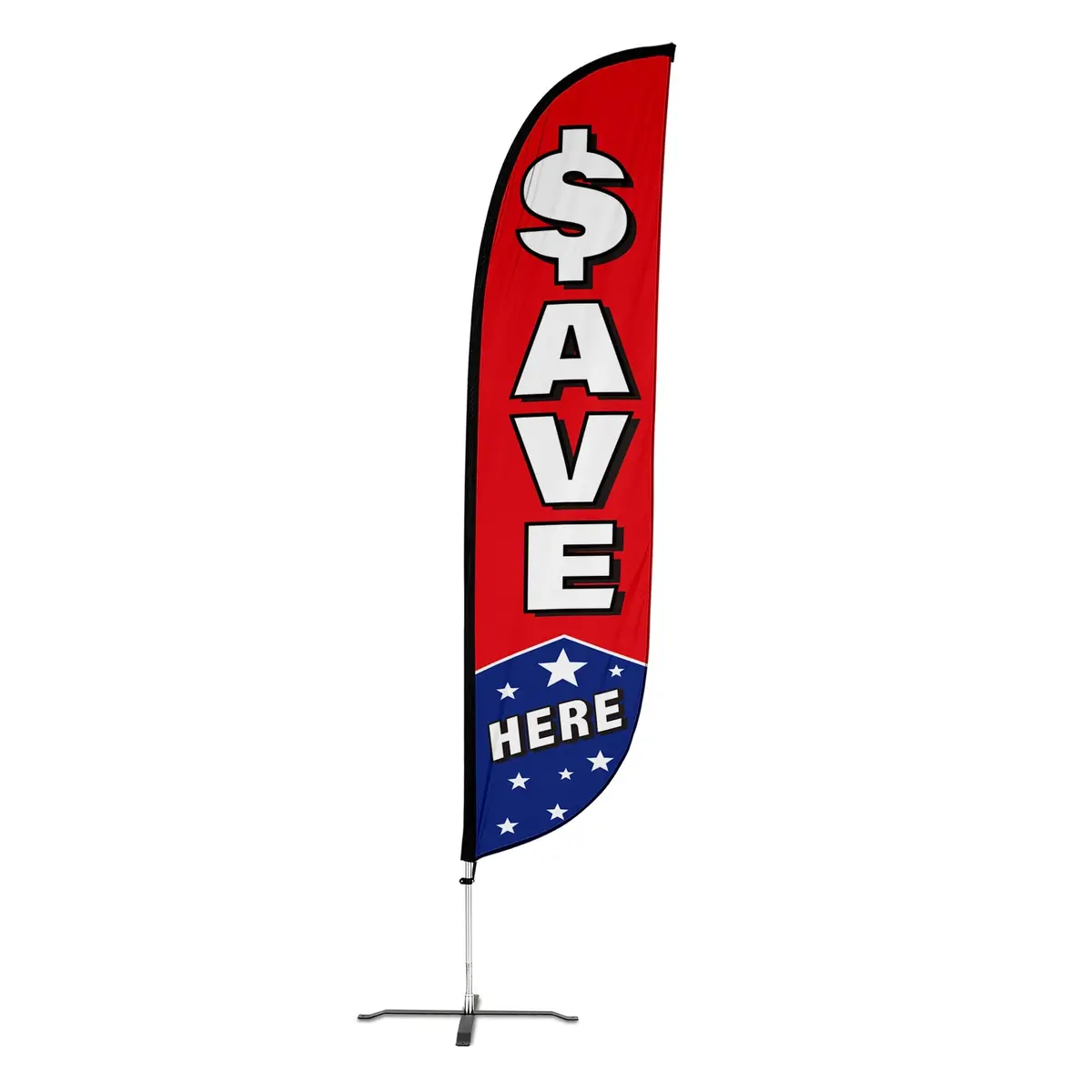 Save Here Feather Flag With Stars 1