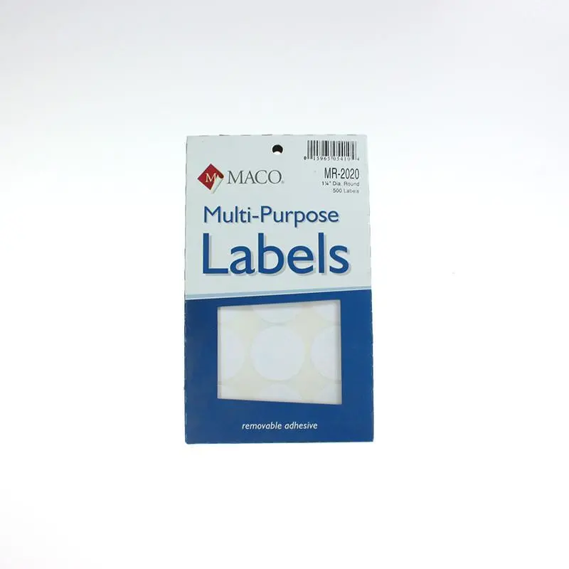 1-1/4" Round Labels (500/Box) 1