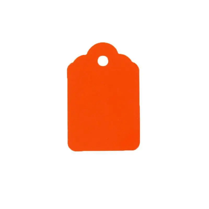 1-7/8" X 1-1/4" Dark Orange Tag (100/Pack) 1