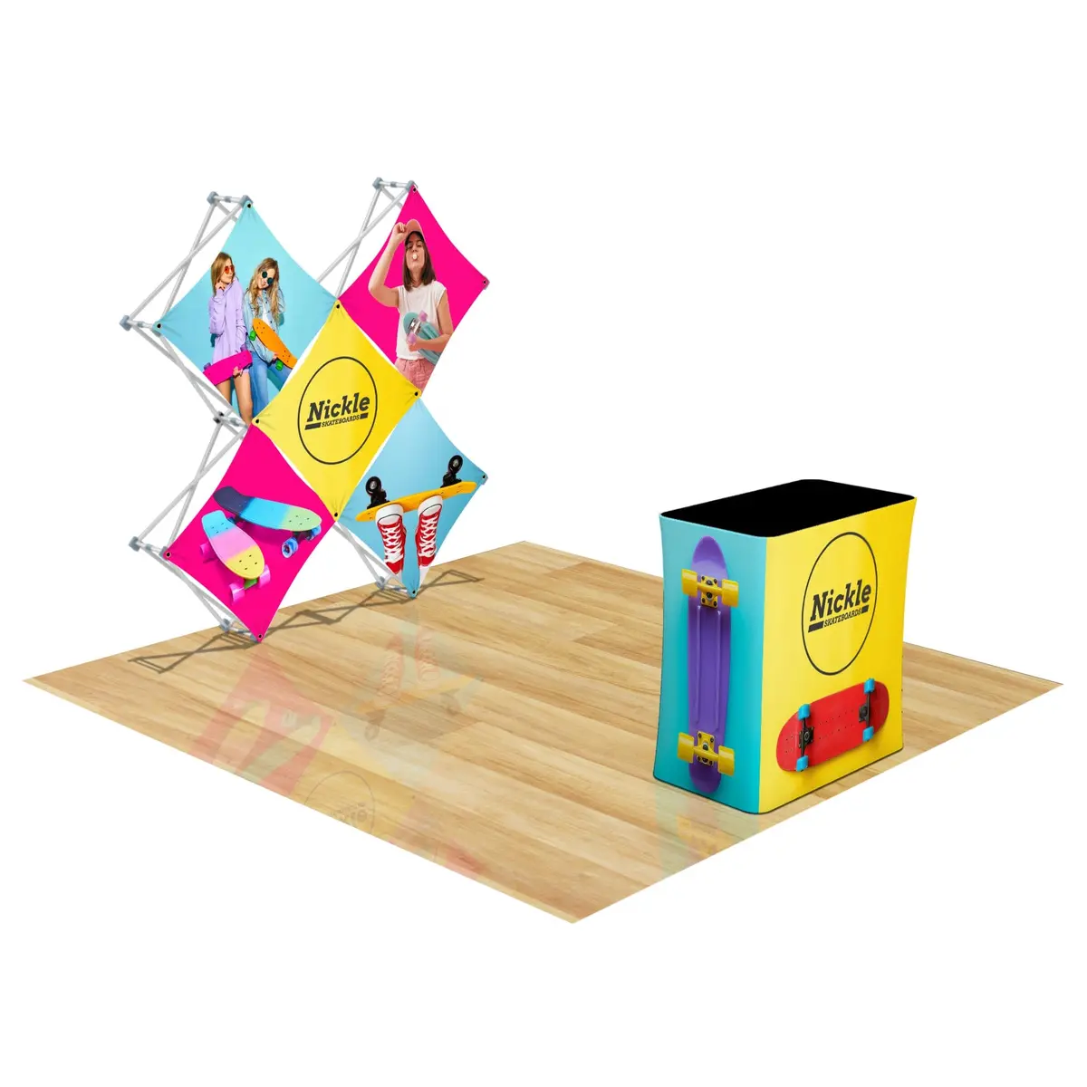 Custom Geometrix Pop-Up Trade Show Booth Display - (5 Panel) 2