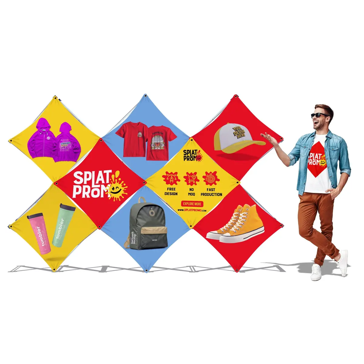 Custom Pop-Up Trade Show Display - (8 Panel) 1