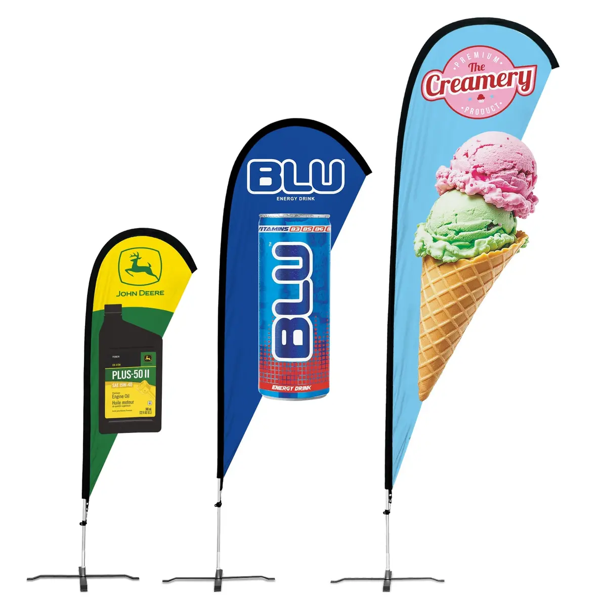 Custom 3D Laser Cut Teardrop Banner Flag 1