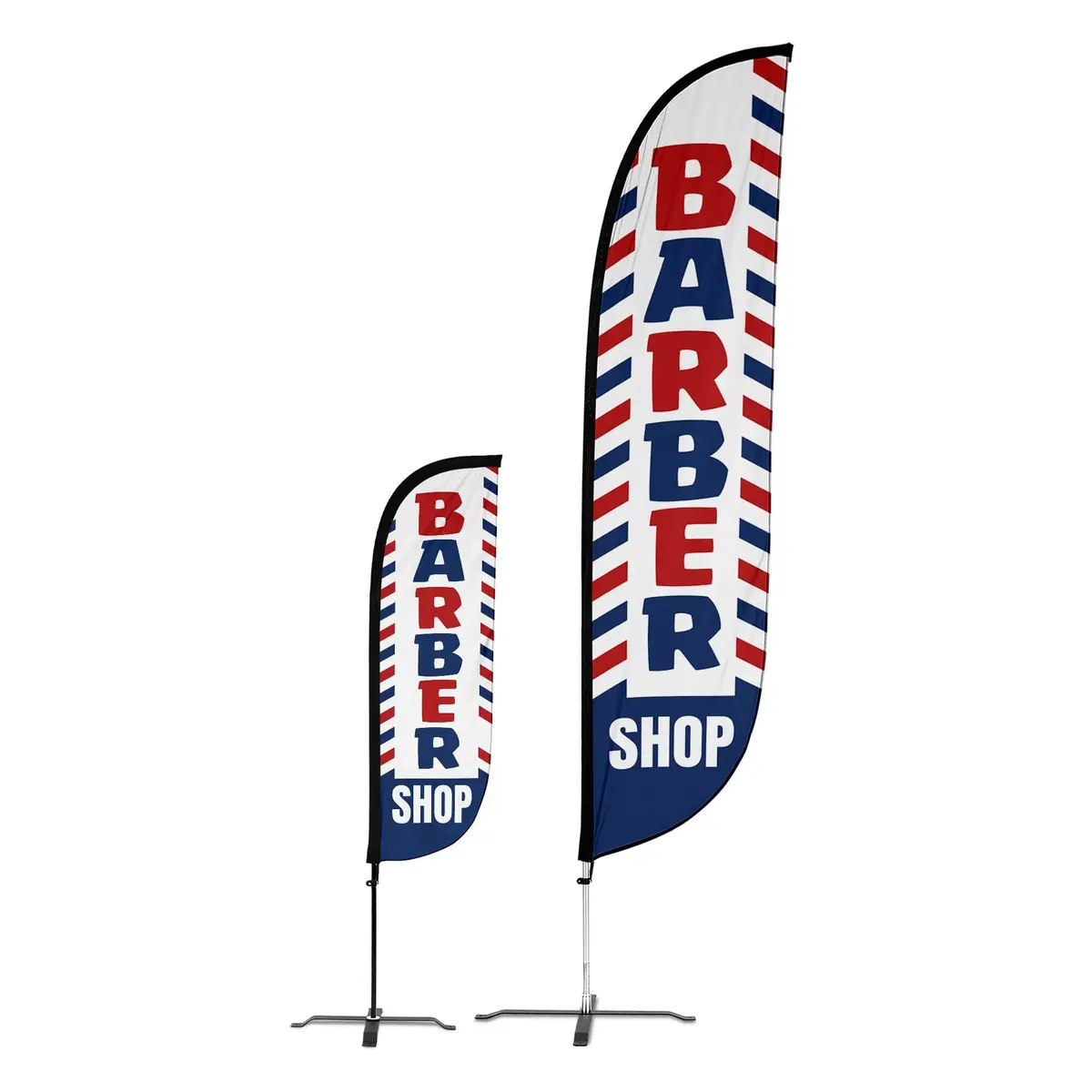Barber Shop Feather Flag Red/White/Blue 1