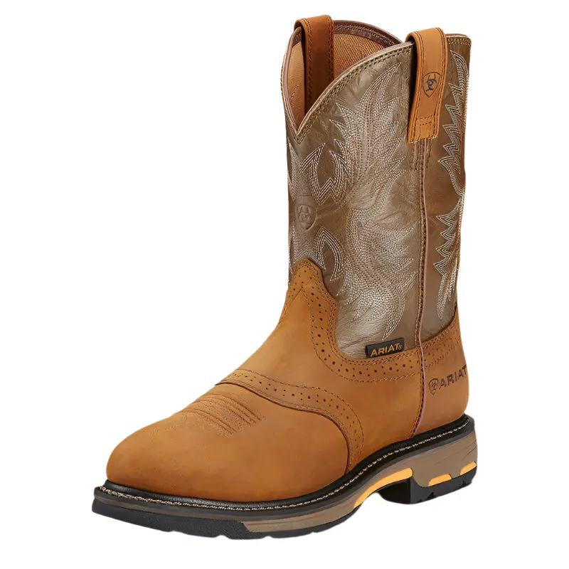 Workhog Pull-On Work Boot - Aged Bark 1